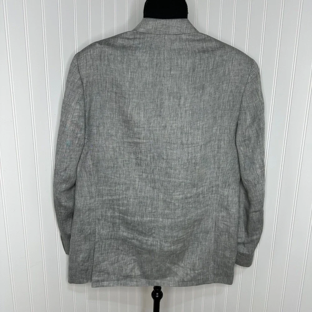 Michael Kors 100% Linen Blazer Gray Sport Coat Suit Jacket 2 Button Mens 42R